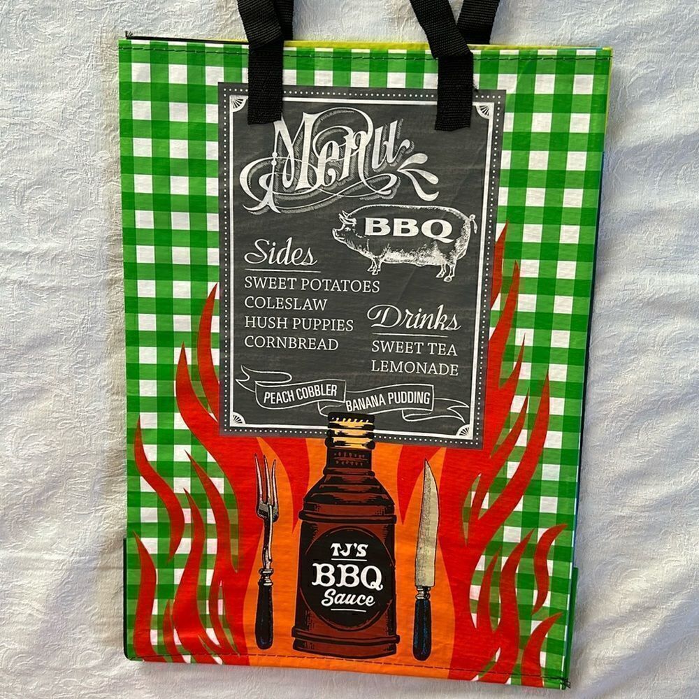 Trader Joe’s Plastic Reusable Shopping Tote Bag 6 Gallon North Carolina Collect
